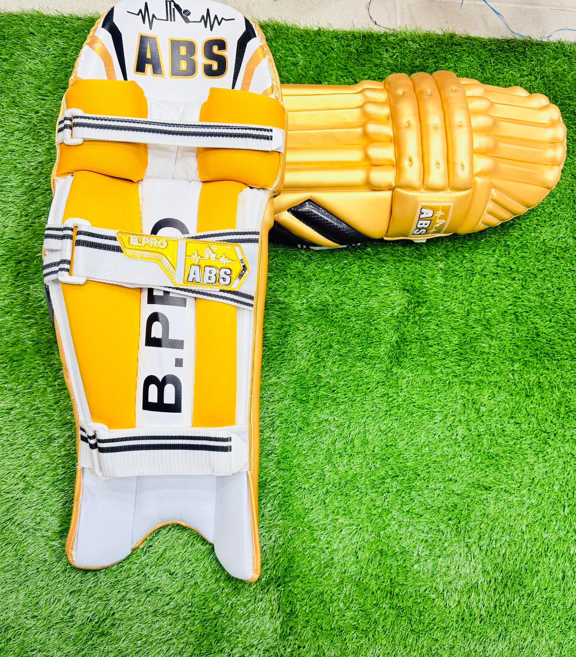B-PRO Cricket Batting Pads Golden